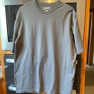 Duluth Trading Co Men's T Shirt Relaxed Fit Longtail T Short Sleeve L Grey New